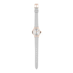 Cool Time Kids Armbanduhr mit Sternchen auf dem Zifferblatt, roségoldenem Gehäuse und grauem Kunstlederarmband; Zusatzbild