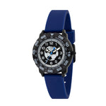 Cool Time Kids Armbanduhr mit Fußball-Print auf dem Ziffernblatt und blauem Silikonband Produktbild