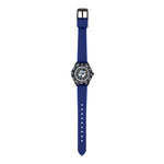 Cool Time Kids Armbanduhr mit Fußball-Print auf dem Ziffernblatt und blauem Silikonband Produktbild