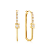 Ania Haie Ohrringe - Gold Pearl Modernist Oval Hoop
