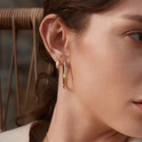 Ania Haie Ohrringe - Gold Pearl Modernist Oval Hoop