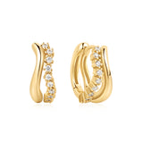 Ania Haie Ohrringe - Gold Sparkle Double Huggies