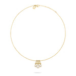 Die Echtzeit Halskette - Like Diamonds von Echtzeit ist aus Gold gefertigt und mit drei tropfenförmigen Anhängern mit funkelnden klaren Steinen verziert - ein zeitloses Accessoire für jeden Anlass.