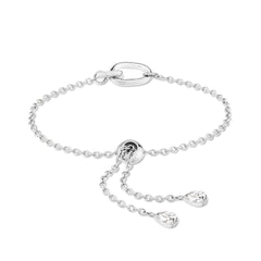 Das Echtzeit Armband - Like Diamonds von Echtzeit ist ein filigranes Silberarmband mit verstellbarem Verschluss und zwei tränenförmigen Charms - eleganter Damenschmuck für jeden Anlass.