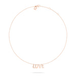 Die Echtzeit Halskette - Love Letters von Echtzeit begeistert mit stilvollem Anhänger und zarter Kette - ein modisches Accessoire, elegant auf weißem Hintergrund präsentiert.