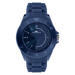 Die Fynch-Hatton Armbanduhr - The Blue Silicone verfügt über ein sportliches blaues Silikonarmband, ein rundes Zifferblatt, ein minimalistisches modernes Design und ein zuverlässiges Quarzwerk von Fynch-Hatton.
