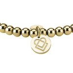 Liebeskind Berlin Armband bestehend aus goldenen Edelstahlbeads und einem Logoanhänger; Zusatzbild