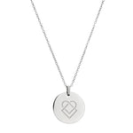 Liebeskind Berlin Halskette bestehend aus einer silbernen Ankerkette und einem silbernen Plaketten-Anhänger mit KeepLoving-Logo-Gravur; Produktbild