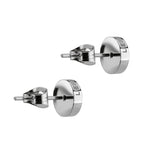 Die LIEBESKIND BERLIN Ohrstecker - Keep Loving sind runde silberne Edelstahl-Ohrstecker mit eingraviertem Randtext und Schmetterlingsrücken - ein modernes Statement-Stück von Liebeskind Berlin.