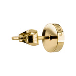 Der LIEBESKIND BERLIN Ohrstecker - Keep Loving von Liebeskind Berlin ist ein goldener Ohrstecker mit eingraviertem Text, der im Ear-Candy-Stil von der Seite vor weißem Hintergrund dargestellt wird.