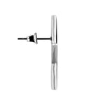 Liebeskind Berlin Ohrstecker in Form eines halben Sterns, in der Farbe silber; Seitenansicht