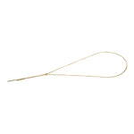 Ein goldfarbenes Einfädelwerkzeug mit Schlaufen, das der LIEBESKIND BERLIN Halskette - The Everyday Combination von Liebeskind Berlin ähnelt und üblicherweise zum Einfädeln von Nadeln oder Schmuck verwendet wird.