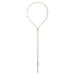 Liebeskind Berlin Halskette bestehend aus einer roségoldenen Y-Venezianerkette mit flexiblem Zugverschluss; Produktbild