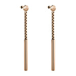 Liebeskind Berlin Ohrhänger bestehend aus einer roségoldenen Venezianerkette und einem Stabelement; Produktbild