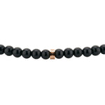 Liebeskind Berlin Armband Beads; schwarzer Turmalin in der Farbe roségold Steingröße 4mm Produktbild Nahaufnahme
