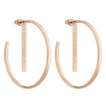 Liebeskind Berlin Creole in der Farbe roségold mit abnehmbaren Stab mit Logoschriftzug; Produktbild