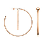 Liebeskind Berlin Creole in der Farbe roségold mit abnehmbaren Stab mit Logoschriftzug; Zusatzbild