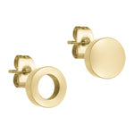 Liebeskind Berlin Ohrstecker in Kreisform, einer mit Loch, in der Farbe gold; Produktbild