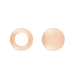 Liebeskind Berlin Ohrstecker in Kreisform, einer mit Loch, in der Farbe roségold; Frontalaufnahme