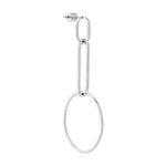 Liebeskind Berlin Ohrhänger in der Farbe silber mit modernem Kettenglied-Design und runden Anhängern; Zusatzbild