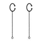 Liebeskind Berlin Ear Cuff mit einer Kette für einen beliebigen Stecker, in der Farbe schwarz; Produktbild