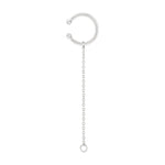 Liebeskind Berlin Ear Cuff mit einer Kette für einen beliebigen Stecker, in der Farbe silber; Produktbild