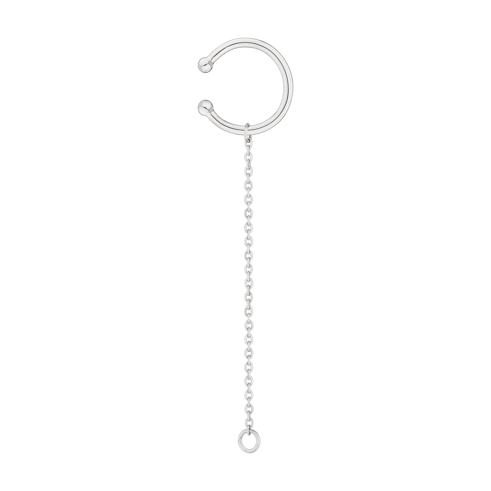 Liebeskind Berlin Ear Cuff mit einer Kette für einen beliebigen Stecker, in der Farbe silber; Produktbild