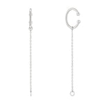 Liebeskind Berlin Ear Cuff mit einer Kette für einen beliebigen Stecker, in der Farbe silber; Zusatzbild