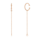 Liebeskind Berlin Ear Cuff mit einer Kette für einen beliebigen Stecker, in der Farbe roségold; Zusatzbild