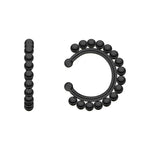 Liebeskind Berlin Ear Cuff in der Farbe schwarz, mit silbernen Edelstahlkugeln; Zusatzbild