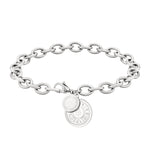 Liebeskind Berlin Armband - Vintage Coins; grobe Gliederkette mit Münzanhänger in der Farbe silber Produktbild