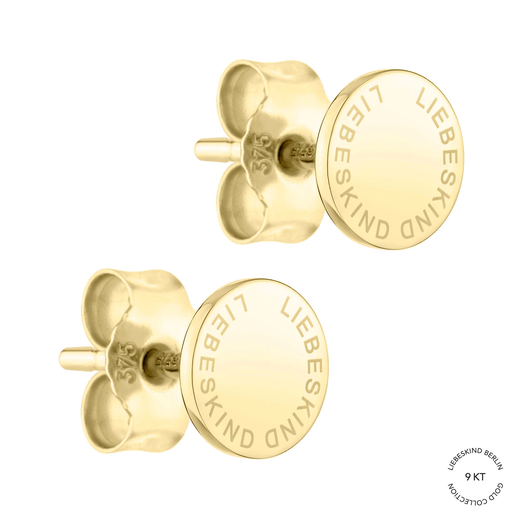 Liebeskind Berlin Ohrstecker - Gold Collection; mit kreisförmigem Logo in der Farbe gold Produktbild