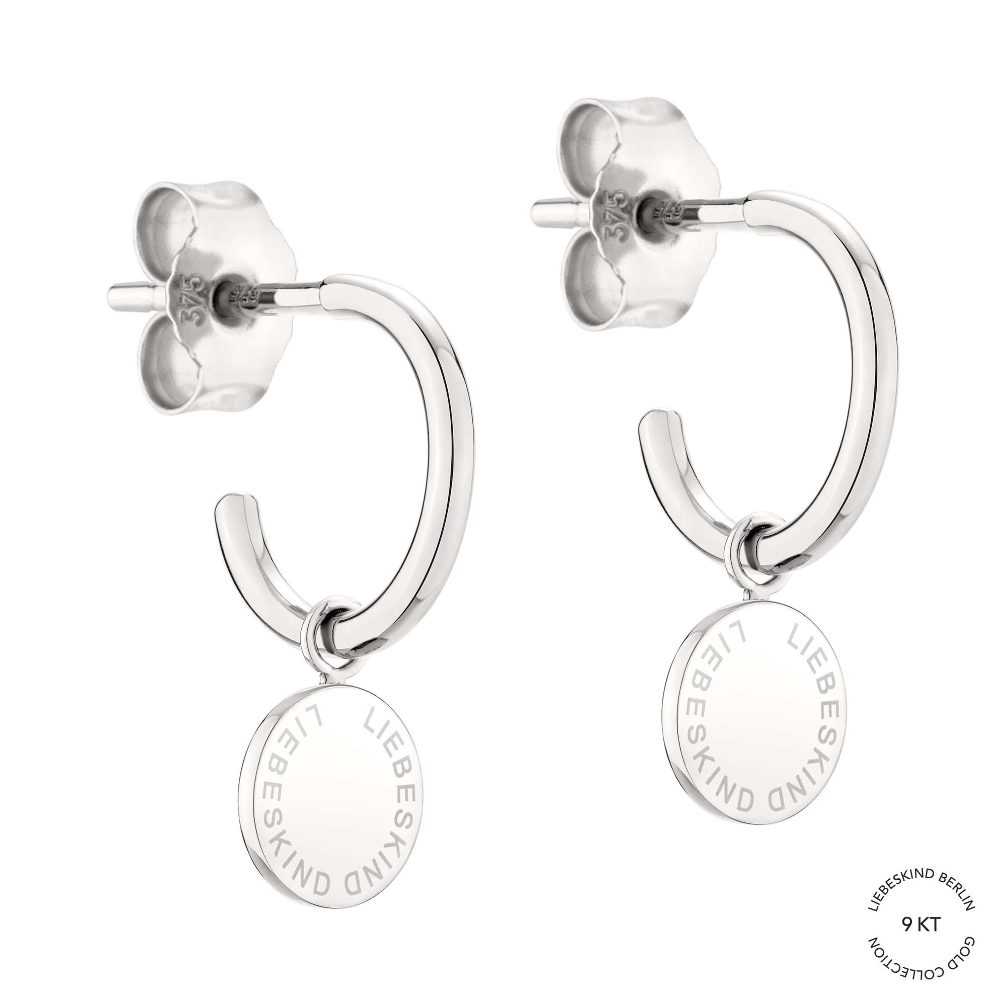 Orecchini a cerchio Ellis Pavé Glitz in ottone color argento - JA7274040