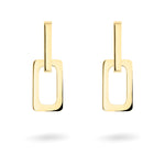 Liebeskind Berlin Creole mit grafischen Elementen, individuell anpassbar in der Farbe gold, Seitenansicht