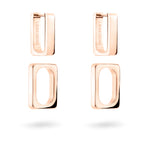 Liebeskind Berlin Creole aus zwei großen rechteckigen roségoldenen Gliedern, Zusatzbild