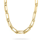 Liebeskind Berlin Halskette bestehend aus einer doppelten, goldenen Gliederkette und einem Logoanhänger; Produktbild