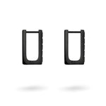 Schwarze Liebeskind Berlin Creole in mini Link Form mit schwarzen Zirkoniadetails; Produktbild