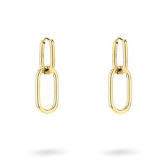 LIEBESKIND BERLIN Ohrhänger - Das Must-Have: Elegante goldene Ohrhänger mit zwei ineinandergreifenden ovalen Gliedern, inspiriert vom zeitlosen Creolen-Design von Liebeskind Berlin.