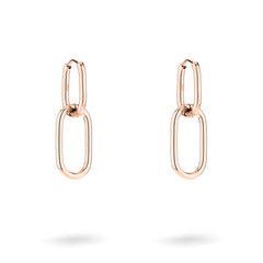 LIEBESKIND BERLIN Ohrhänger - Das Must-Have von Liebeskind Berlin: Roségoldfarbene, doppelt ovale Ohrhänger auf weißem Grund, gefertigt im eleganten Edelstahl-Ohrring-Stil und inspiriert vom Berliner Charme.