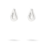 Liebeskind Berlin präsentiert The Organic Creole: stilvolle Creole aus Edelstahl in Teardrop-Form mit abnehmbarem Anhänger, inszeniert auf weißem Hintergrund.