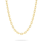 Die LIEBESKIND BERLIN Halskette - The Double Tag von Liebeskind Berlin besticht mit eleganten, ovalen Schmuck-Gliedern und wird vor weißem Hintergrund präsentiert.