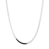 LIEBESKIND BERLIN silberfarbene Snake Chain aus dem Set Broken Heart Layering