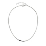 LIEBESKIND BERLIN feine silberfarbene Halskette aus dem Set Broken Heart Layering