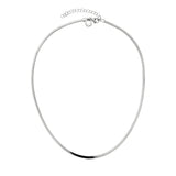 LIEBESKIND BERLIN feine silberfarbene Halskette aus dem Set Broken Heart Layering