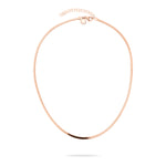 Die LIEBESKIND BERLIN Halskette - The Long Sleek ist eine roségoldene Halskette mit verstellbarem Verschluss von Liebeskind Berlin, abgebildet auf weißem Hintergrund.