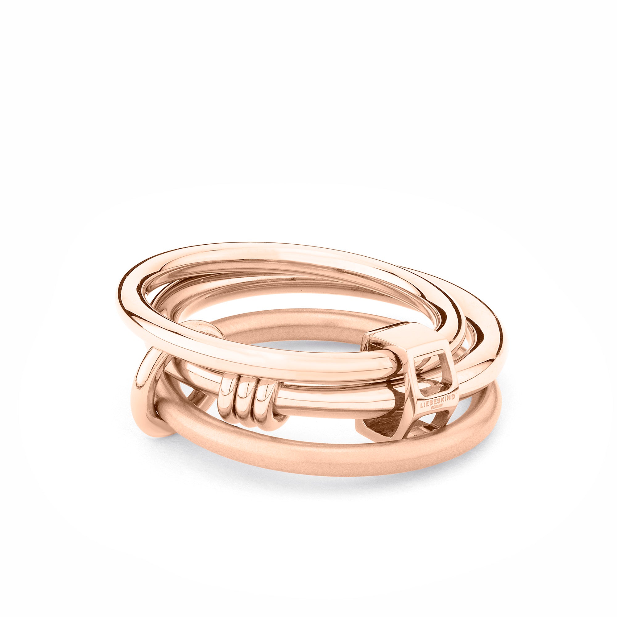 Liebeskind Berlin Anello Cuore In Acciaio Inox - 54 Mm, Design Grafico, Confezione Regalo - Gioiello Donna