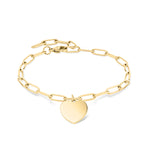 Das LIEBESKIND BERLIN Armband - My Heart von Liebeskind Berlin besteht aus länglichen Gliedern und einem glänzenden Herz-Charm, der ein elegantes Goldkettenarmband mit zeitlosem Stil schafft.
