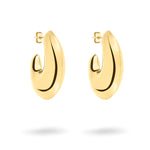 Die LIEBESKIND BERLIN Creole - Organic Shapes von Liebeskind Berlin besteht aus glänzenden, abstrakten goldenen Creolen mit glatten, geschwungenen Formen - ideal als minimalistischer Schmuck für einen eleganten Ohrring-Look.