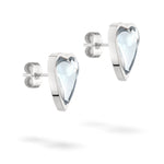 LIEBESKIND BERLIN Ohrstecker - Glass Heart von Liebeskind Berlin: herzförmige Ohrstecker mit Schmetterlingsrückseite, mit glänzender, reflektierender Oberfläche im markentypischen Herz-Design.