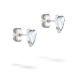 LIEBESKIND BERLIN Ohrstecker - Glasherz von Liebeskind Berlin: Silberne Ohrstecker in Herzform mit einem hellblauen Glasstein in der Mitte für einen charmanten Look.